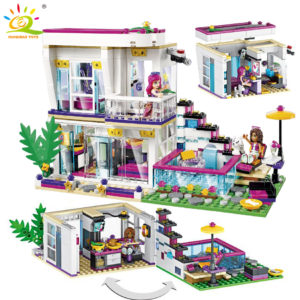 760PCS Pop Star Livi's House Building Block Compatible legorreta Friend For Girls figures Bricks Educational Toys for children