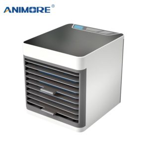 ANIMORE Portable Air Conditioner USB Mini Cooler Humidifier Purifier Colorful LED Light Personal Space Fan