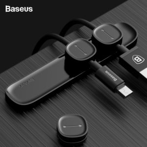 Baseus Magnetic Cable Organizer USB Management Winder Clip Desktop Workstation Wire Cord Protector Cable Holder For iPhone