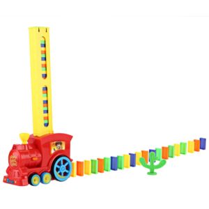 Classic Domino Rally Train Toy Set Ideal Birthday Christmas Gift with Light Sound