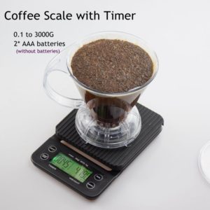 Mini Drip Digital Scale with Timer 3KG 0.1G Electrinoic Kitchen  Baking Table Weighting  V60 Coffee Scale