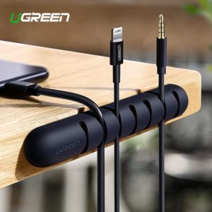 Ugreen Cable Organizer Silicone USB Cable Winder Flexible Cable Management Clips Cable Holder For Mouse Headphone Earphone