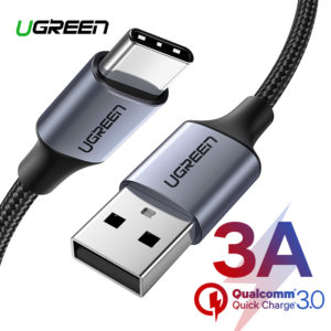 Ugreen USB Type C Cable USB C Fast Charging Data Cable for Samsung Galaxy S9 S8 Plus Mobile Phone Charger Cable for Xiaomi Mi 8