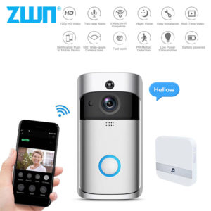 Smart Wireless Wifi Video Doorbell 720P Phone Call Door Bell Camera Home Security Monitoring